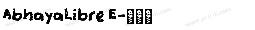 AbhayaLibre E字体转换
